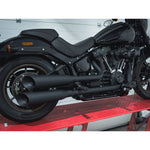 Ligne d'échappement complète 2 en 2 style fusil de chasse pour Harley-Davidson Softail
