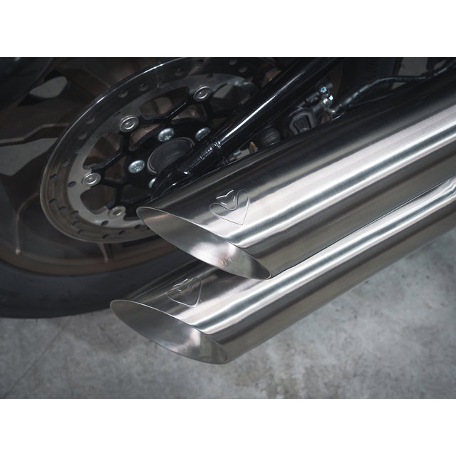 Ligne d'échappement complète 2 en 2 style fusil de chasse pour Harley-Davidson Softail