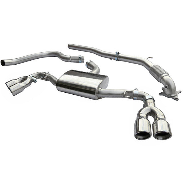 Ligne d'Echappement "Turboback" pour Audi TT (MK2) 1.8 / 2.0 TFSI (2WD) (2007-11)