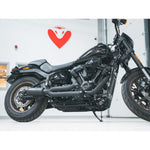 Ligne d'échappement complète 2 en 1 style GP pour Harley-Davidson Softail