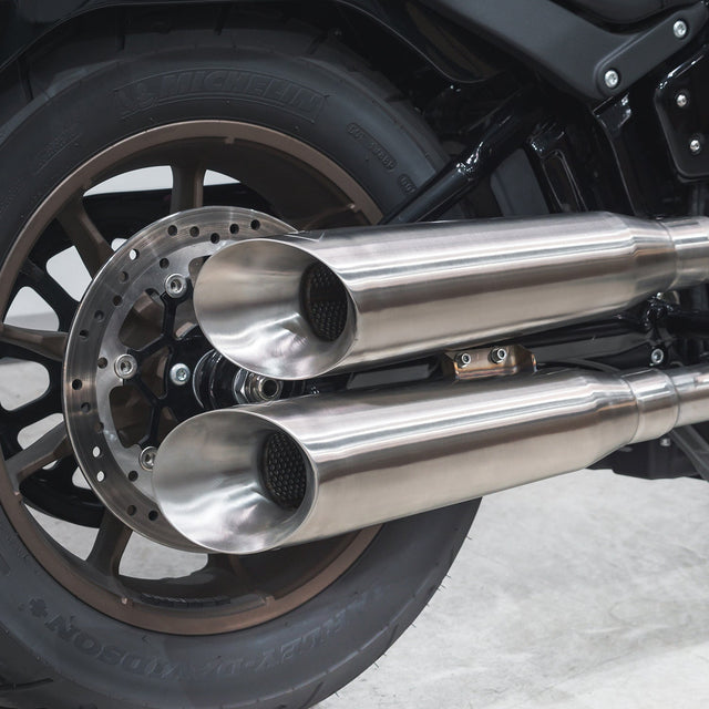 Ligne d'échappement complète 2 en 2 style fusil de chasse pour Harley-Davidson Softail
