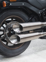 Ligne d'échappement complète 2 en 2 style fusil de chasse pour Harley-Davidson Softail