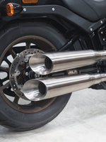 Ligne d'échappement complète 2 en 2 style fusil de chasse pour Harley-Davidson Softail
