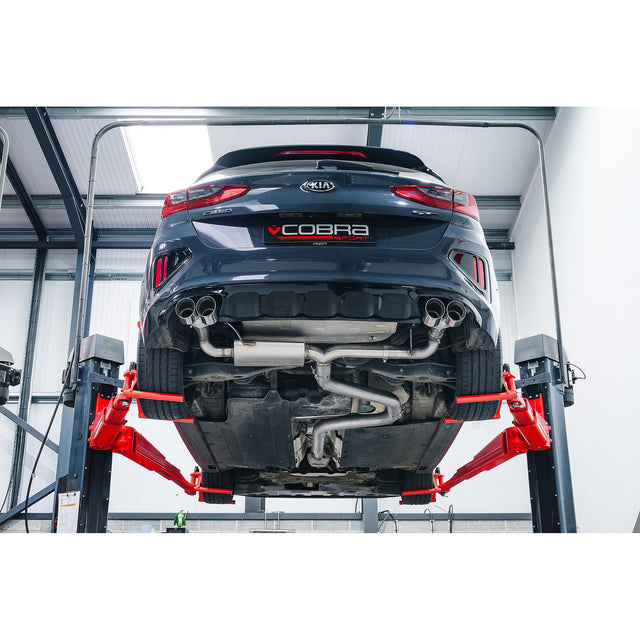 Ligne d'Echappement "Catback" avec Valve à Sortie Quadruple pour KIA Ceed GT (modèles GPF 2018-2021).