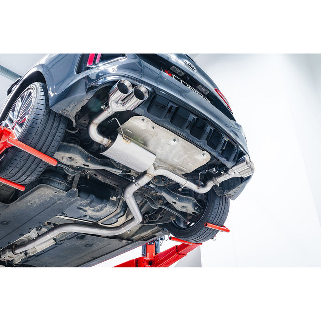 Ligne d'Echappement "Catback" avec Valve à Sortie Quadruple pour KIA Ceed GT (modèles GPF 2018-2021).