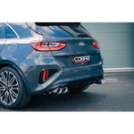 Ligne d'Echappement "Catback" avec Valve à Sortie Quadruple pour KIA Ceed GT (modèles GPF 2018-2021).