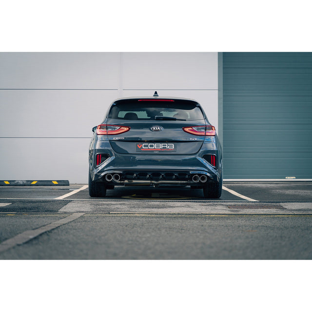 Ligne d'Echappement "Catback" avec Valve à Sortie Quadruple pour KIA Ceed GT (modèles GPF 2018-2021).