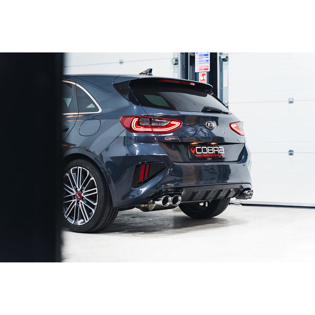 Ligne d'Echappement "Catback" avec Valve à Sortie Quadruple pour KIA Ceed GT (modèles GPF 2018-2021).