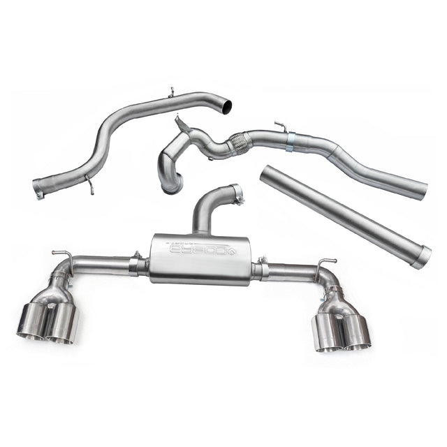Ligne d'Echappement "Turboback" Golf R Style Quadri Sortie pour VW Golf GTI (MK7) 2.0 TSI (5G) (12-17)