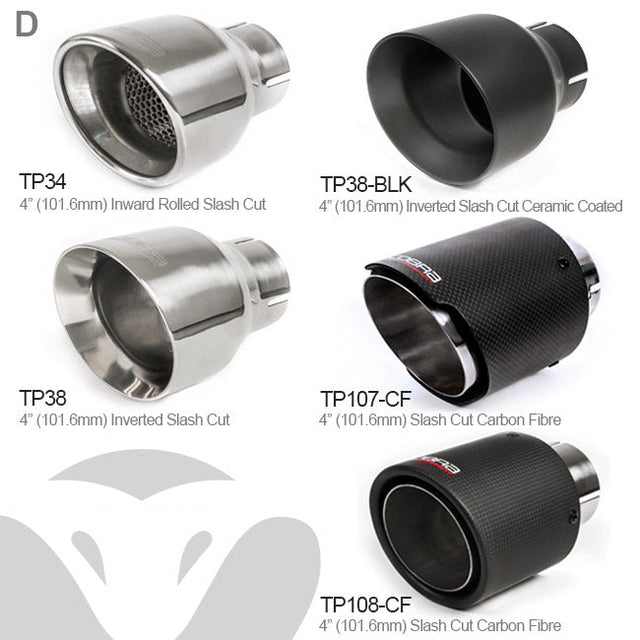 Ligne d'Echappement "Axleback" avec Valve pour Jaguar F-Type V8 (14-20)