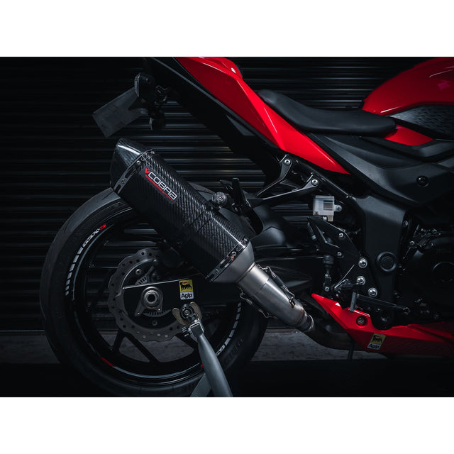 Suzuki GSX-S750 Cobra Sport Comp-Carbon Fibre Half System Performance Exhaust