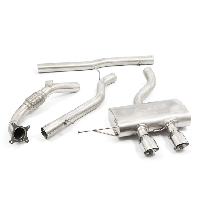 VW Golf R Mk6 Turbo Back Cobra Exhaust with De-Cat - VW27d