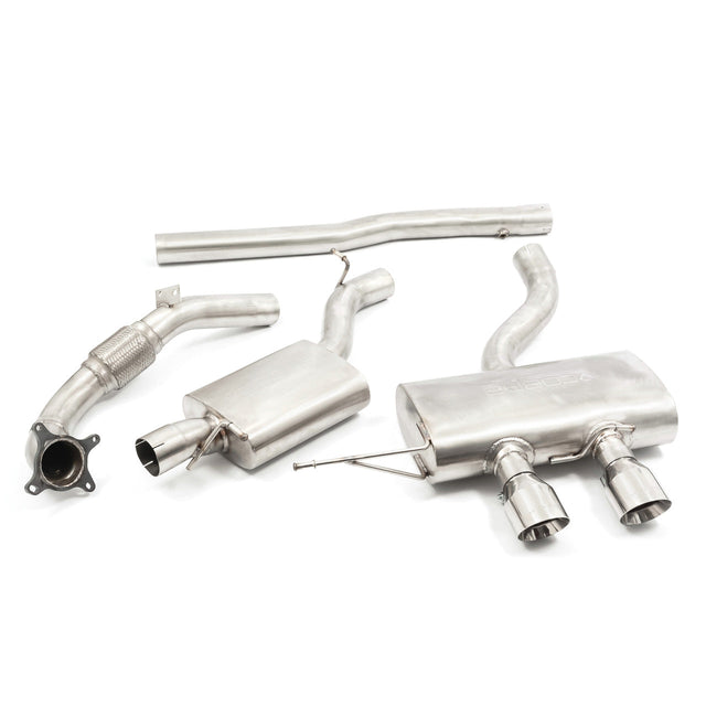 VW Golf R Mk6 Turbo Back Cobra Exhaust with De-Cat - VW27c