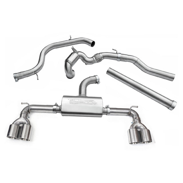 Ligne d'Echappement "Turboback" Golf R Style Quadri Sortie pour VW Golf GTI (MK7) 2.0 TSI (5G) (12-17)