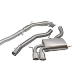 Ligne d'Echappement "Turboback" pour Audi A3 (8P) 2.0 TFSI Quattro (3 Portes)