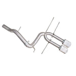 Silencieux d'Echappement Arrière pour Ford Focus ST TDCI (MK3) 5 Portes Estate (Break) 185 ch