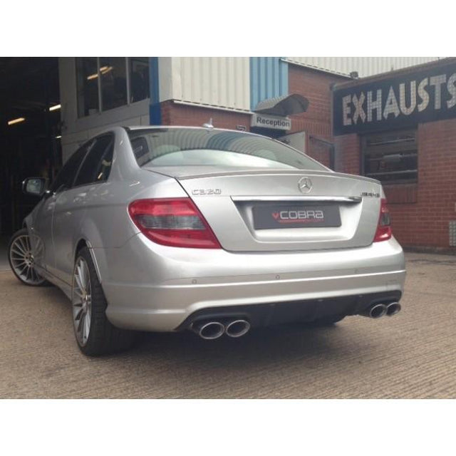 Silencieux d'Echappement Arrière AMG Style Quadri Sortie pour Mercedes W204 C200 / C220 / C250 (Diesel)