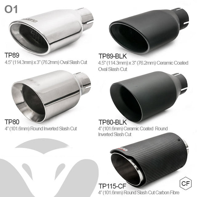 VW Golf R Mk7.5 Cobra Sport Exhaust Tailpipe Options O1