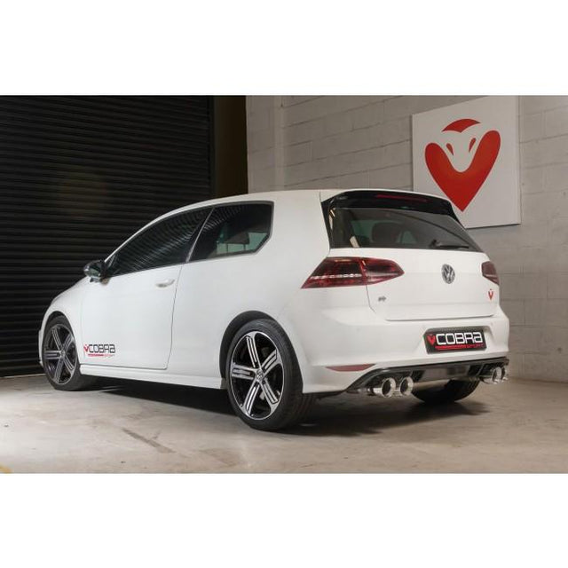 VW Golf R Mk7 Sports Exhaust Fitted with Round Tailpipes
