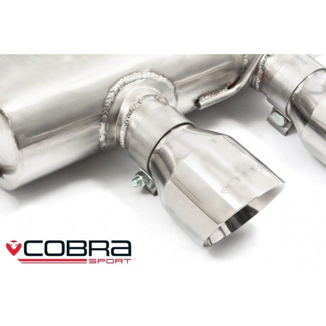 VW Golf R Mk6 Turbo Back Cobra Exhaust - TP38 Tailpipes