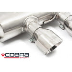 VW Golf R Mk6 Turbo Back Cobra Exhaust - TP38 Tailpipes